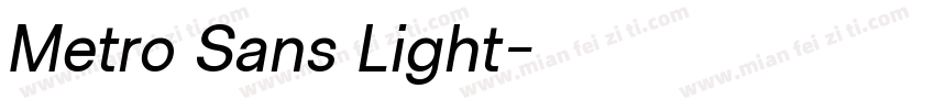 Metro Sans Light字体转换